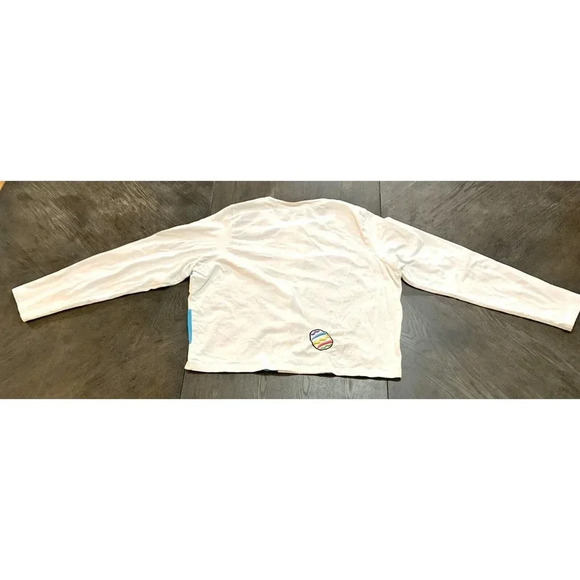 Vintage Michael Simon New York Easter Bunny Eggs Cardigan White Sweater Large L - Picture 11 of 13